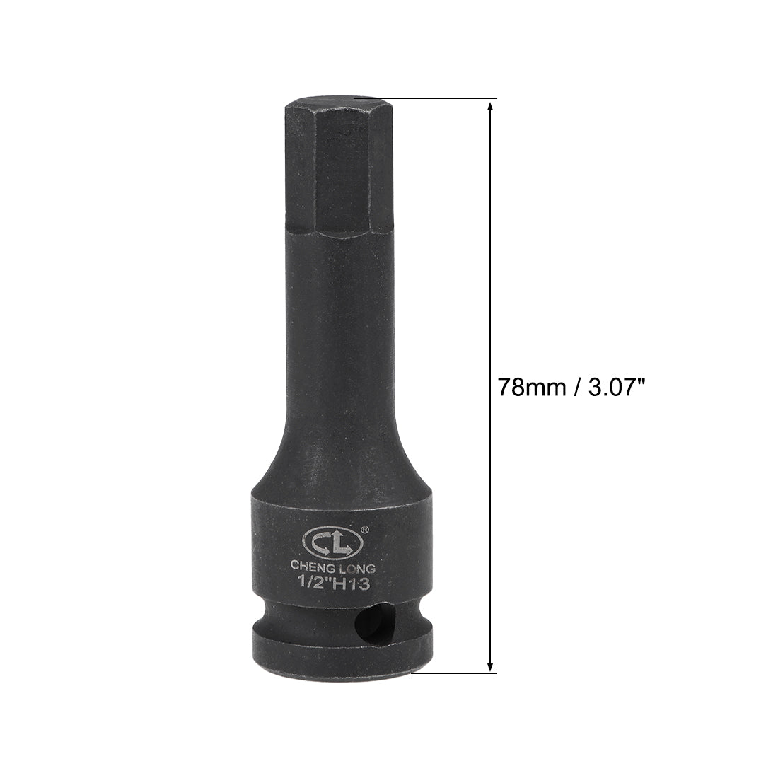 Harfington Impact Hex Bit Socket, Metric Cr-Mo Steel