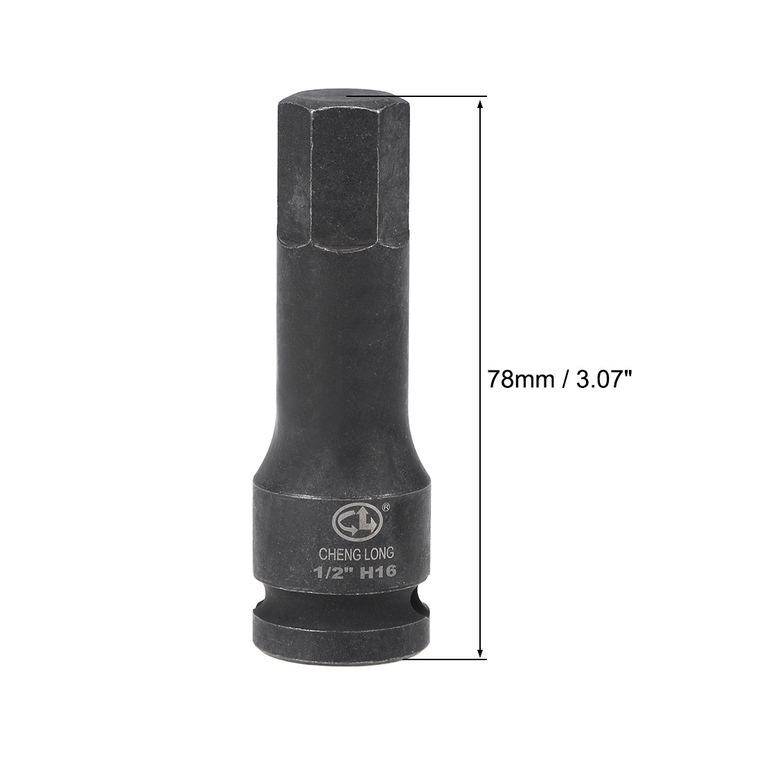 Harfington Impact Hex Bit Socket, Metric Cr-Mo Steel
