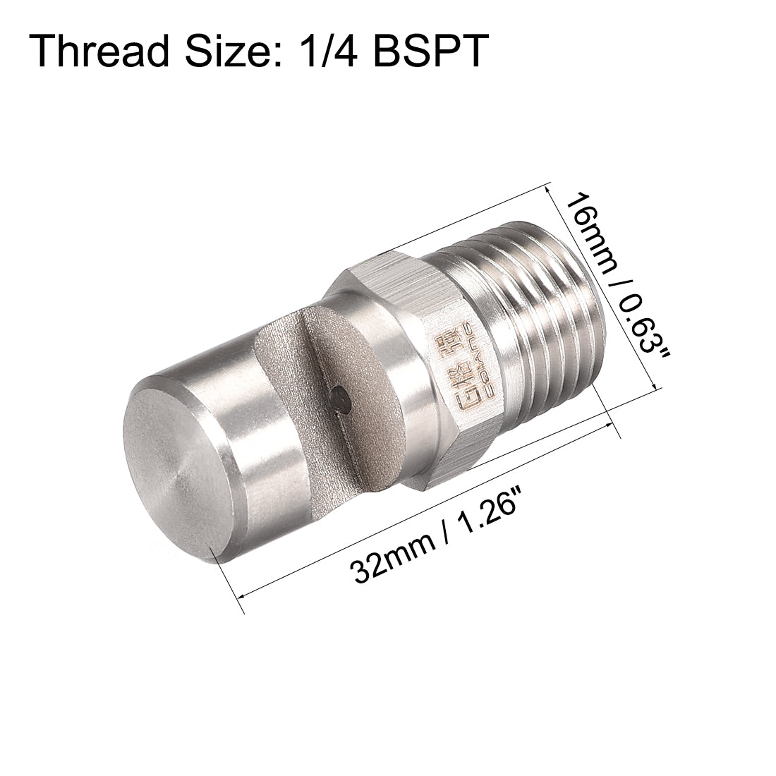 Harfington Floodjet Spray Tip, Stainless Steel Wide Angle Flat Fan Nozzle