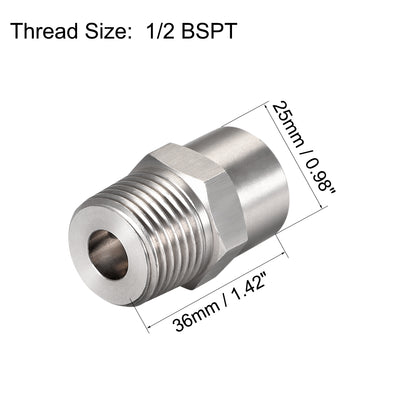 Harfington Full Cone  Tip, 1/2BSPT Stainless Steel Wide Angle Nozzle