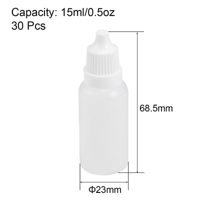 Harfington 15ml/0.5 oz Empty Squeezable Dropper Bottle 30pcs
