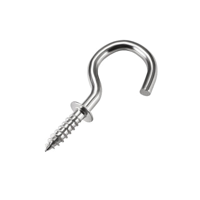 Harfington Screw Eye Hooks Self Tapping Screw, Screw-in Hanger Eye-Shape  Hooks 20pcs