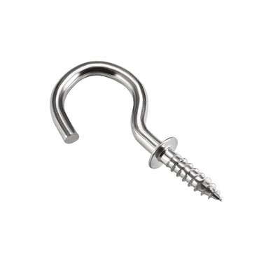 Harfington Screw Eye Hooks Self Tapping Screw, Screw-in Hanger Eye-Shape  Hooks 20pcs