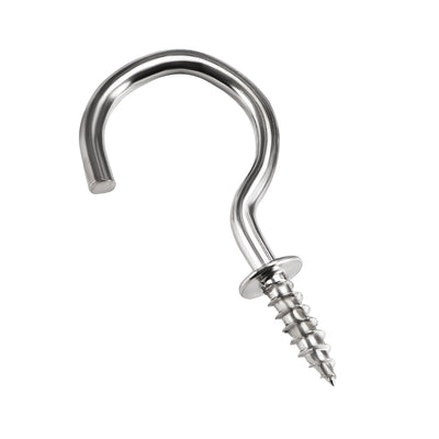 Harfington Screw Eye Hooks Self Tapping Screw, Screw-in Hanger Eye-Shape  Hooks 20pcs