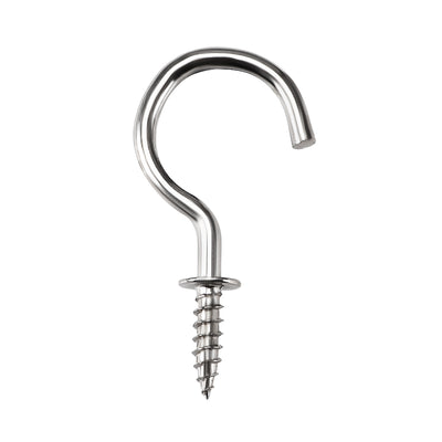Harfington Screw Eye Hooks Self Tapping Screw, Screw-in Hanger Eye-Shape  Hooks 20pcs