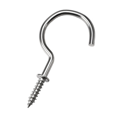 Harfington Screw Eye Hooks Self Tapping Screw, Screw-in Hanger Eye-Shape  Hooks 20pcs