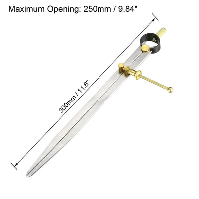 Harfington Carbon Steel Adjustable Leather Scriber Compass