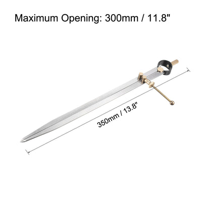 Harfington Carbon Steel Adjustable Leather Scriber Compass