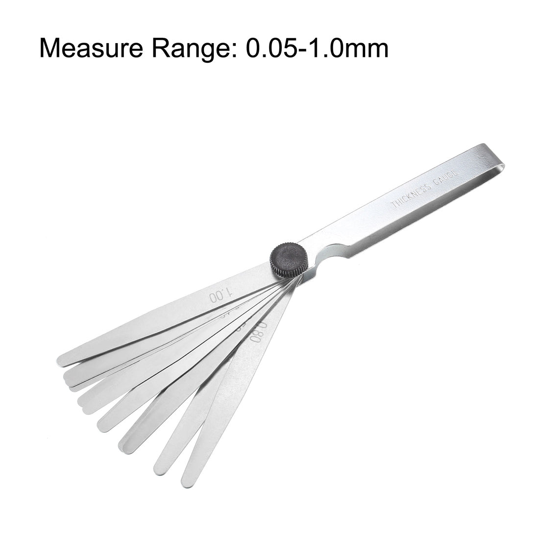 Harfington Feeler Gauge 0.05-1.0mm 15 Blades Spring Steel Thickness Gauge for Measuring Gap Width Thickness