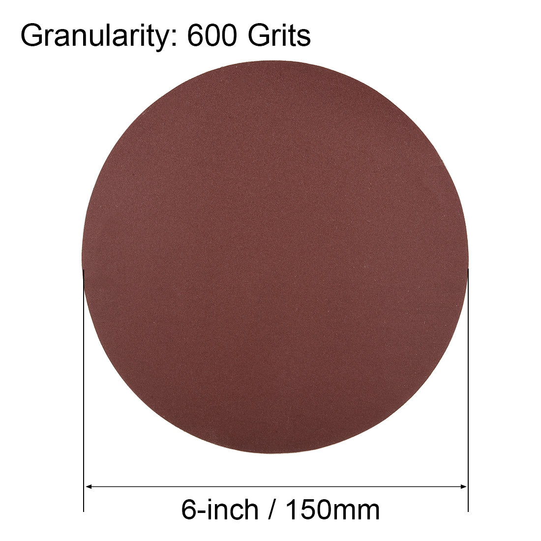 Harfington 6-inch 600-Grits PSA Sanding Disc, Adhesive-Backed for Orbital Sander 10pcs