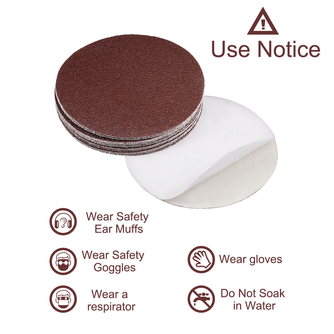 Harfington 6-inch 800-Grits PSA Sanding Disc, Adhesive-Backed for Orbital Sander 20pcs