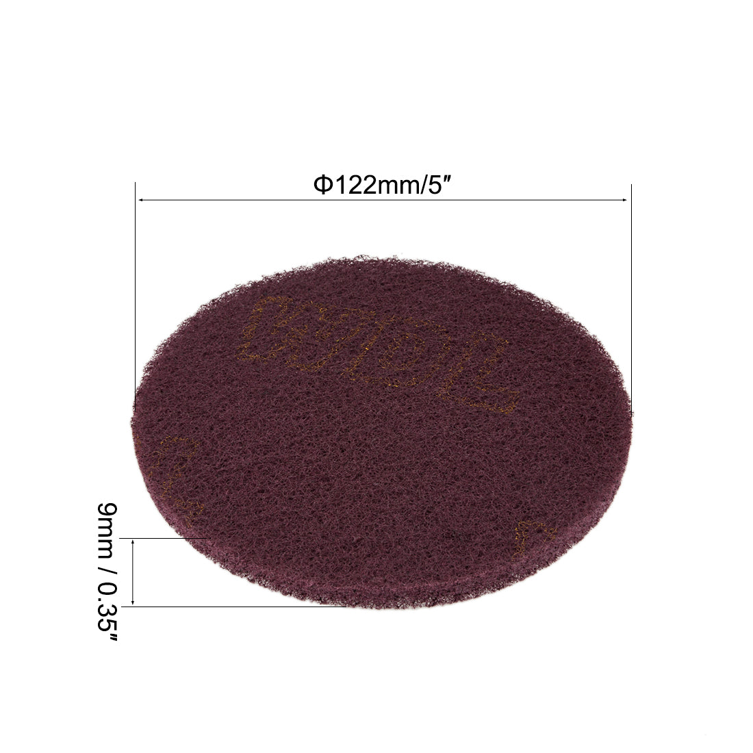 Harfington Scrub Pad, 5-inch 320-400 Grits Drill Power Brush Tile Scrubber Cleaning Scouring Pads Abrasive Buffing Pads 6pcs