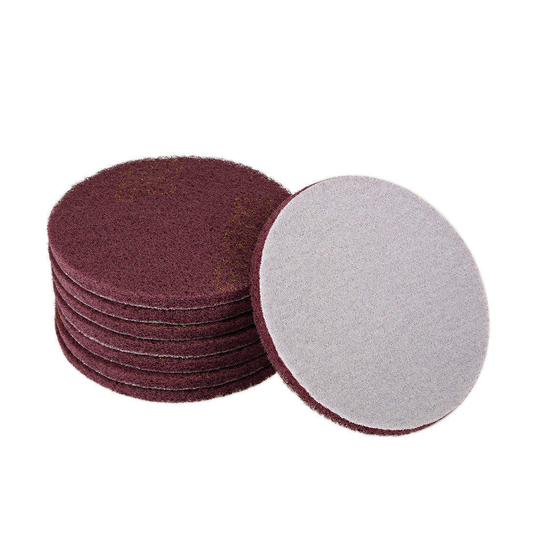 Harfington Scrub Pad, 5-inch 320-400 Grits Drill Power Brush Tile Scrubber Cleaning Scouring Pads Abrasive Buffing Pads 8pcs