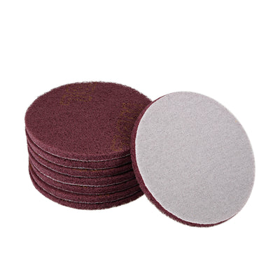 Harfington Scrub Pad, 5-inch 320-400 Grits Drill Power Brush Tile Scrubber Cleaning Scouring Pads Abrasive Buffing Pads 8pcs
