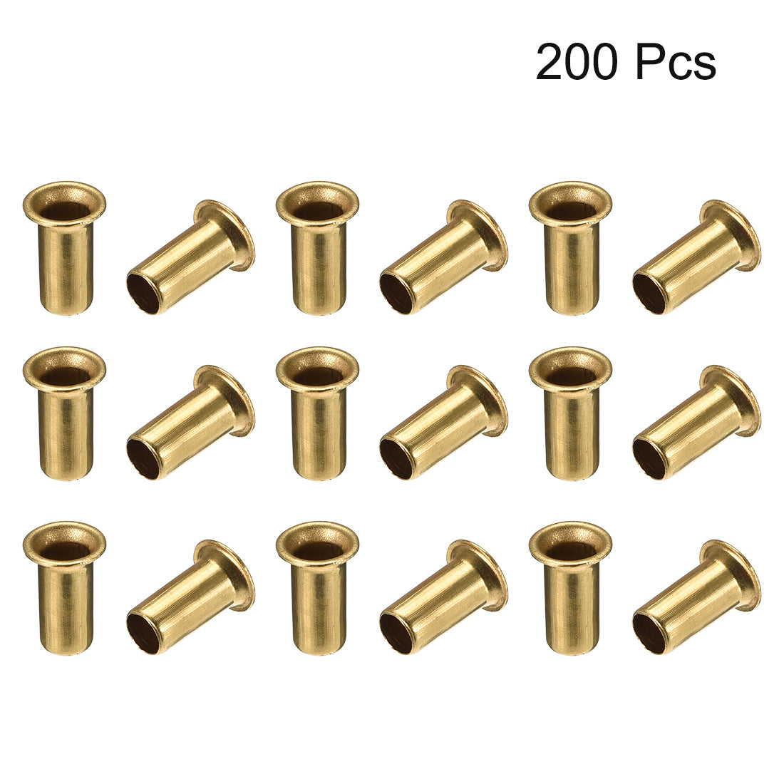 Harfington Hollow Rivet,5mm x 10mm Through Hole Copper Hollow Rivets Grommets Double-sided Circuit Board PCB 200Pcs