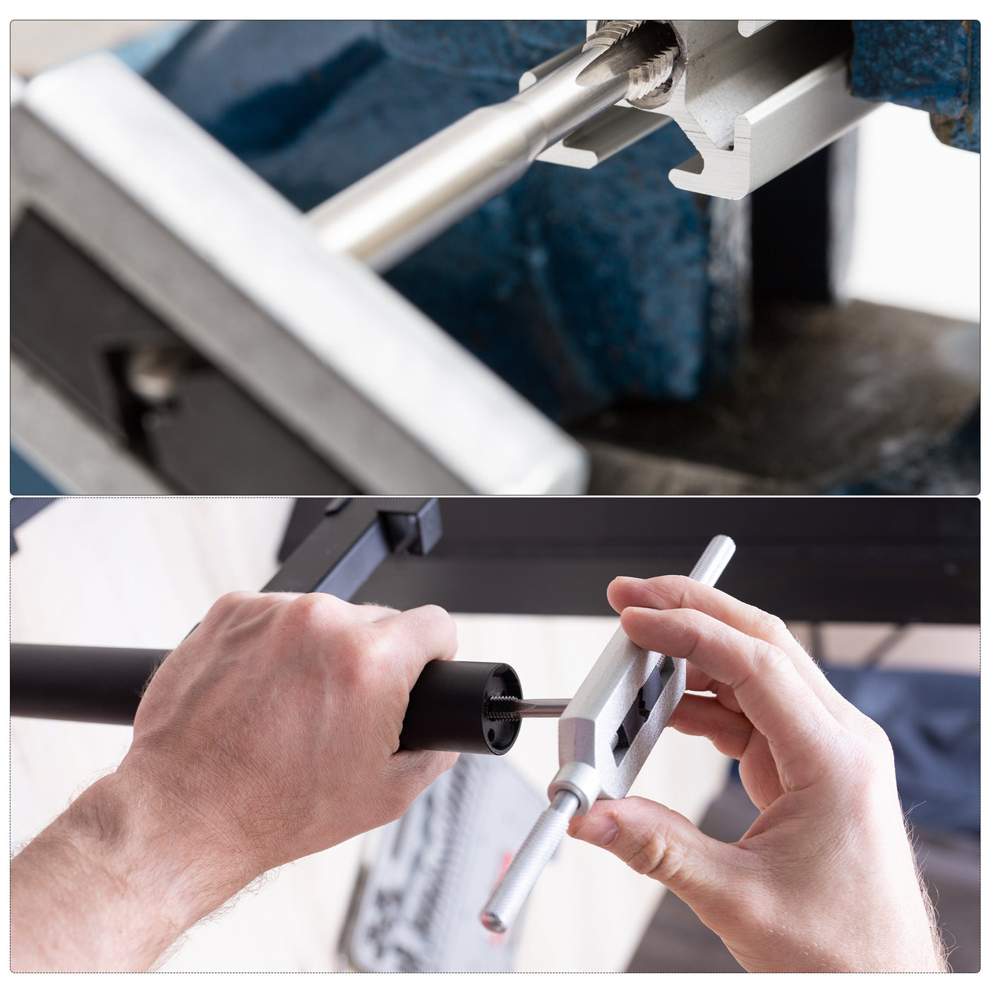 Harfington Tap Wrench Handle M3-M12 W1/8-1/2 Adjustable Bar  Holder Straight Tapping Wrench