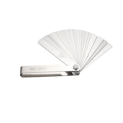 Harfington Feeler Gauge 0.04-0.88mm 0.0015-0.035 Inch 32 Pieces Stainless Steel Thickness Gauge for Measuring Gap Width Thickness
