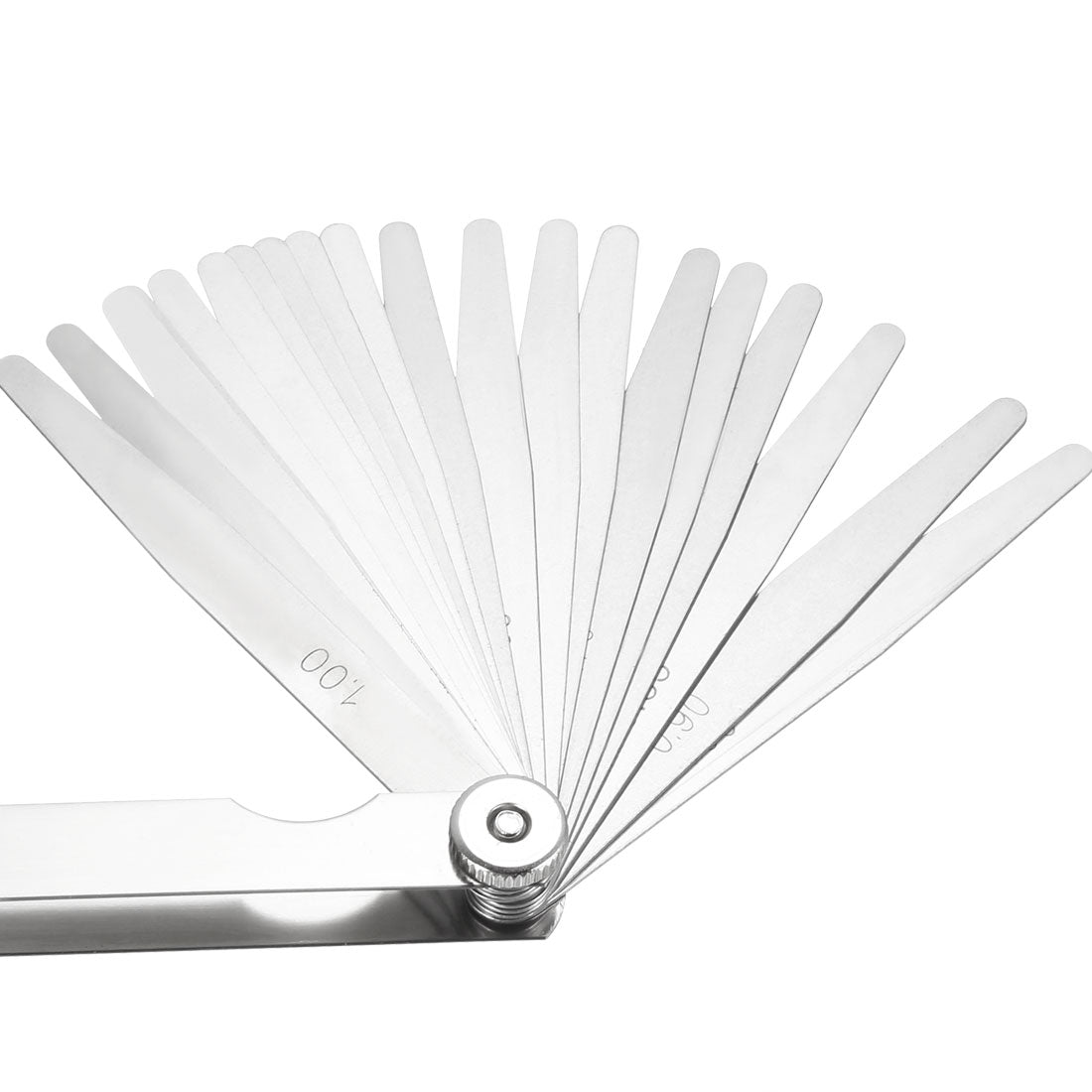 Harfington Feeler Gauge 0.05-1.0mm 20 Pieces Stainless Steel Thickness Gauge for Measuring Gap Width Thickness