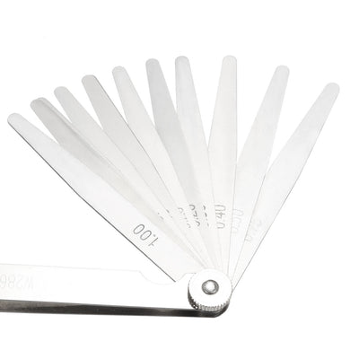 Harfington Feeler Gauge 0.02-1.0mm 17 Pieces Stainless Steel Thickness Gauge for Measuring Gap Width Thickness