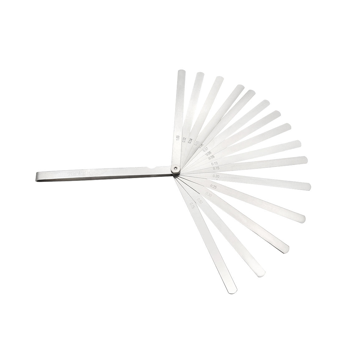 Harfington Feeler Gauge 0.02-1.0mm 17 Pieces Stainless Steel Thickness Gauge for Measuring Gap Width Thickness 200mm Length