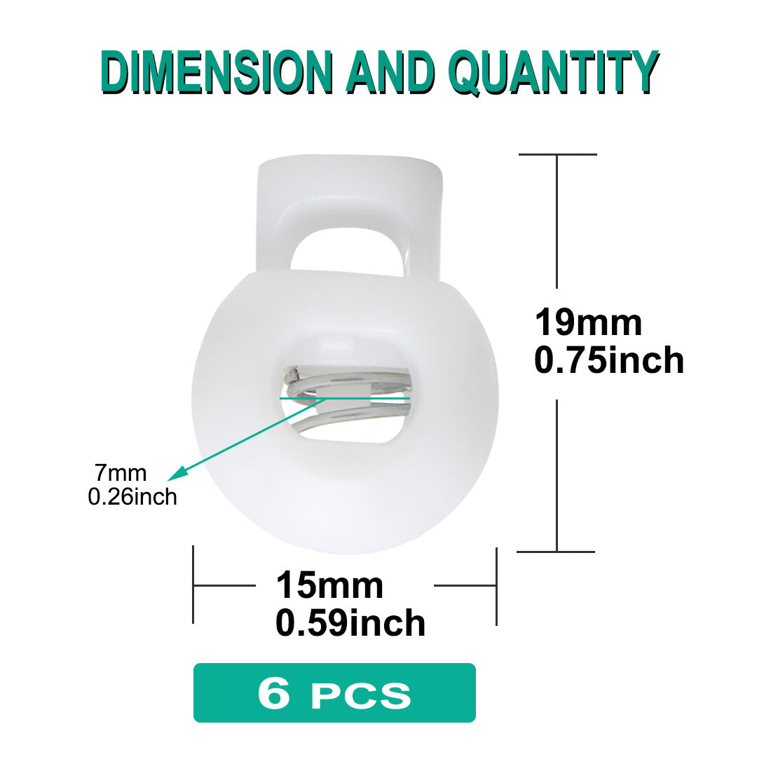 Harfington 6pcs Plastic Cord Lock Stopper End Spring Fastener Organizer