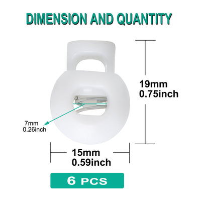 Harfington 6pcs Plastic Cord Lock Stopper End Spring Fastener Organizer