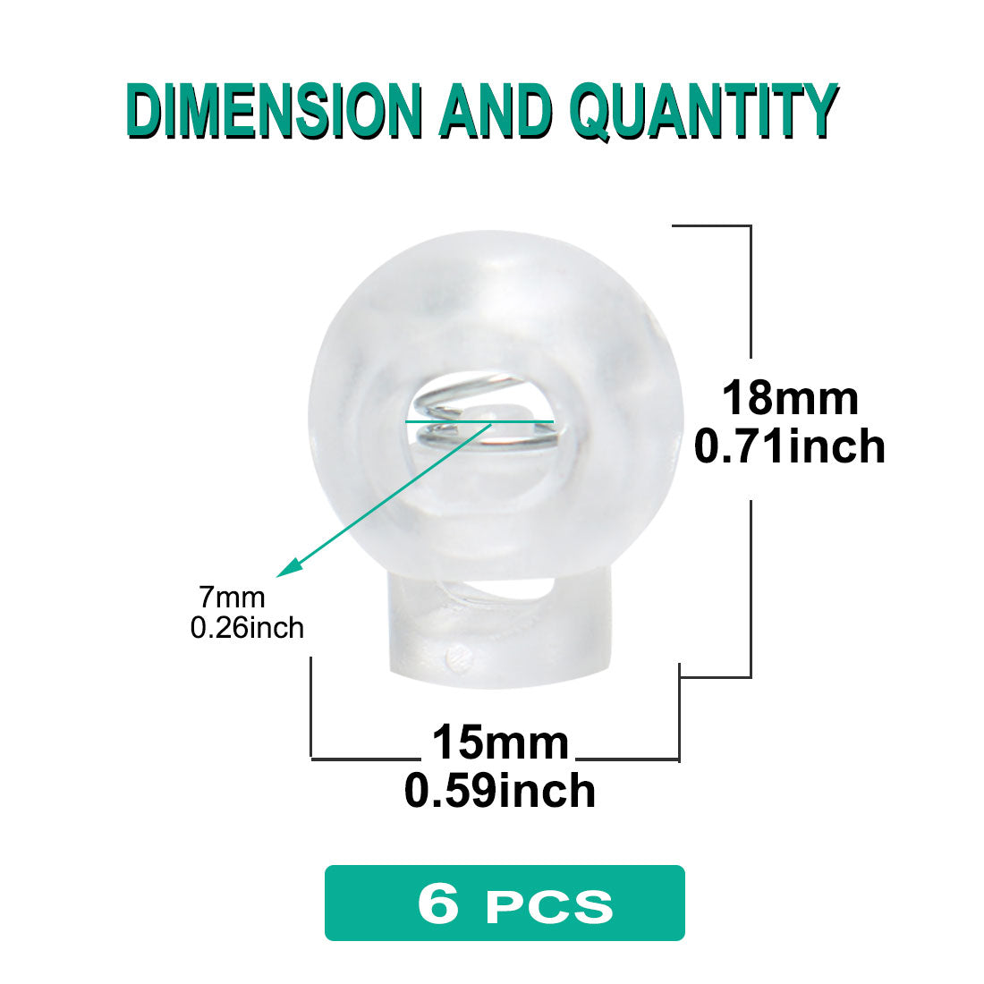 Harfington 6pcs Plastic Cord Lock Stopper End Spring Fastener Organizer