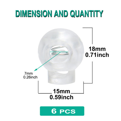 Harfington 6pcs Plastic Cord Lock Stopper End Spring Fastener Organizer