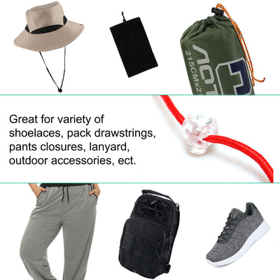 Harfington 6pcs Plastic Cord Lock Stopper End Spring Fastener Organizer