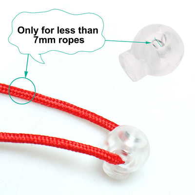 Harfington 12pcs Plastic Cord Lock Stopper End Spring Fastener Organizer Clear