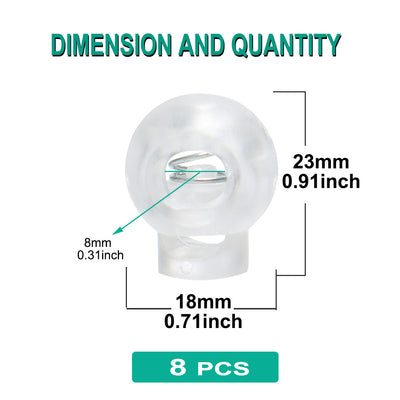 Harfington 8pcs Plastic Cord Lock Stopper Spring Fastener Organizers