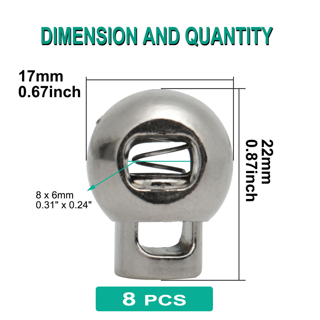 Harfington 8pcs Plastic Cord Lock Stopper Spring Fastener Organizers