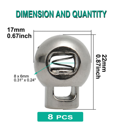 Harfington 8pcs Plastic Cord Lock Stopper Spring Fastener Organizers