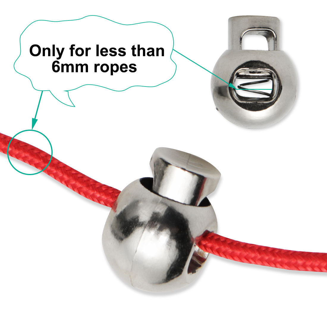 Harfington 8pcs Plastic Cord Lock Stopper Spring Fastener Organizers