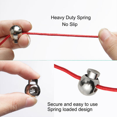 Harfington 8pcs Plastic Cord Lock Stopper Spring Fastener Organizers