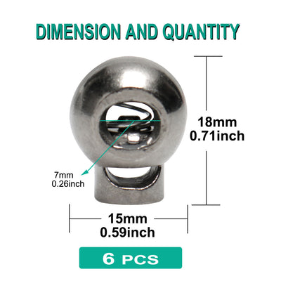 Harfington 6pcs Plastic Cord Lock Stopper End Spring Fastener Organizer