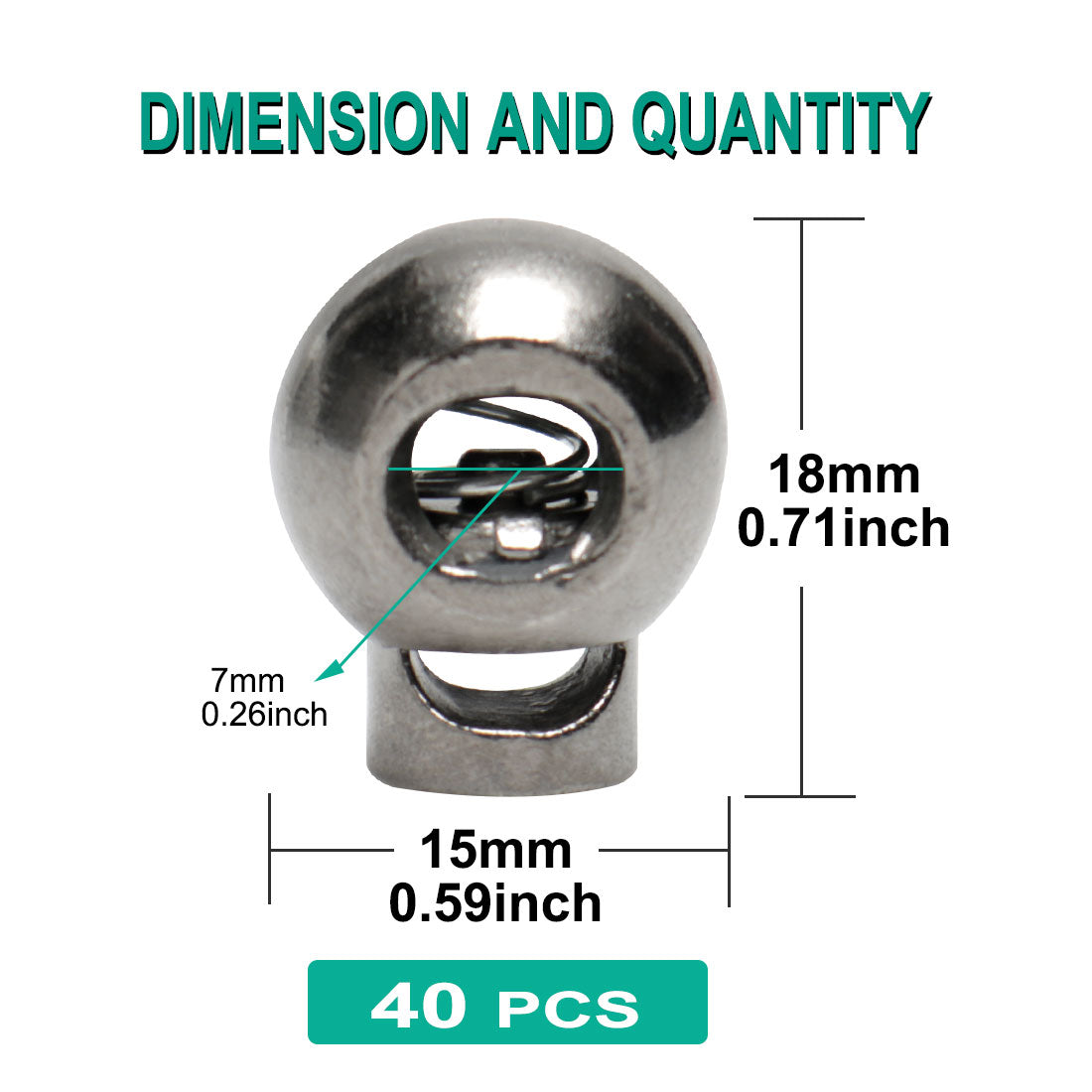 Harfington 40pcs Plastic Cord Lock Stopper Spring End Fastener Organizer