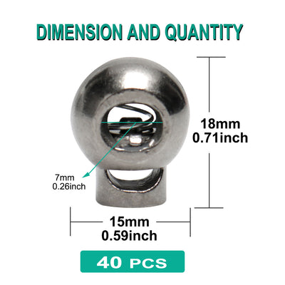 Harfington 40pcs Plastic Cord Lock Stopper Spring End Fastener Organizer