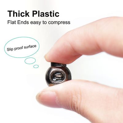 Harfington 40pcs Plastic Cord Lock Stopper Spring End Fastener Organizer
