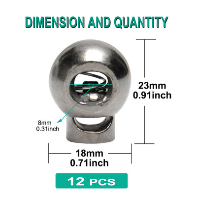 Harfington 12pcs Plastic Cord Lock Stopper Spring Fastener Organizers
