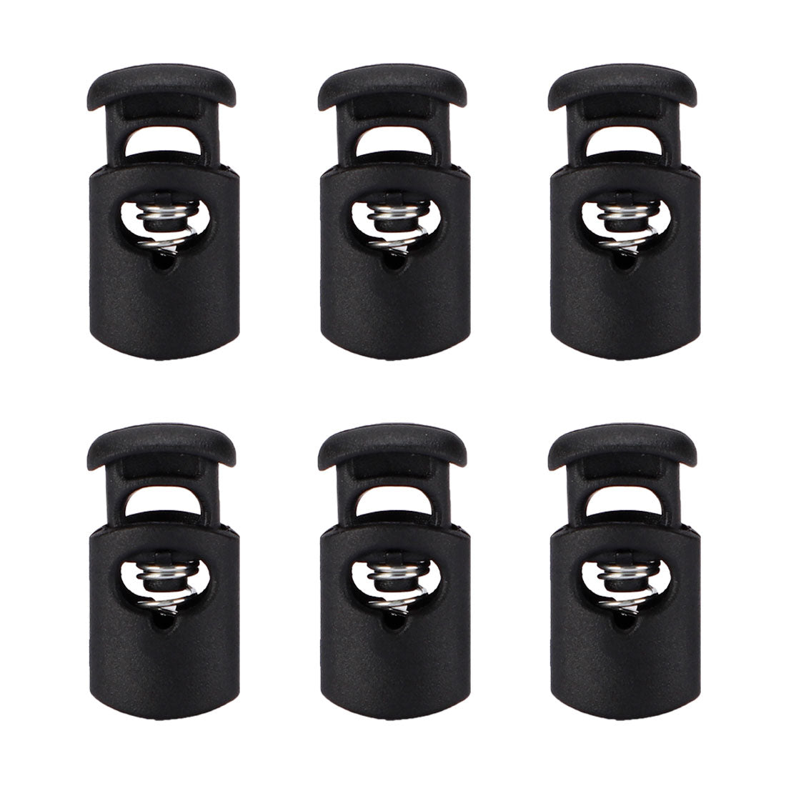 Harfington 6pcs Plastic Cord Lock Stoppers Spring End Toggle Fastener Slider Organizer