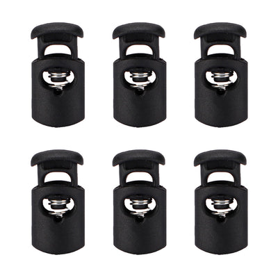 Harfington 6pcs Plastic Cord Lock Stoppers Spring End Toggle Fastener Slider Organizer