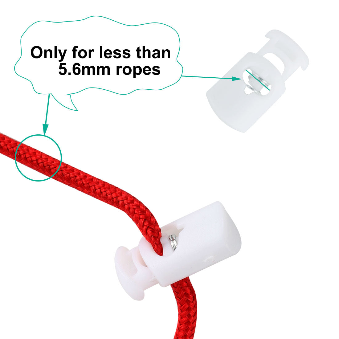 Harfington 25pcs Plastic Cord Lock Stoppers Spring End Toggle Fastener Organizer