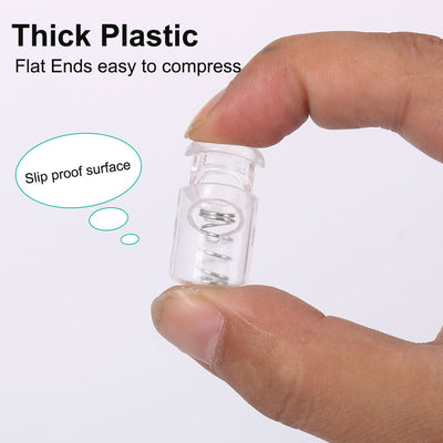 Harfington 6pcs Plastic Cord Lock Stoppers Spring End Toggle Fastener Slider Organizer