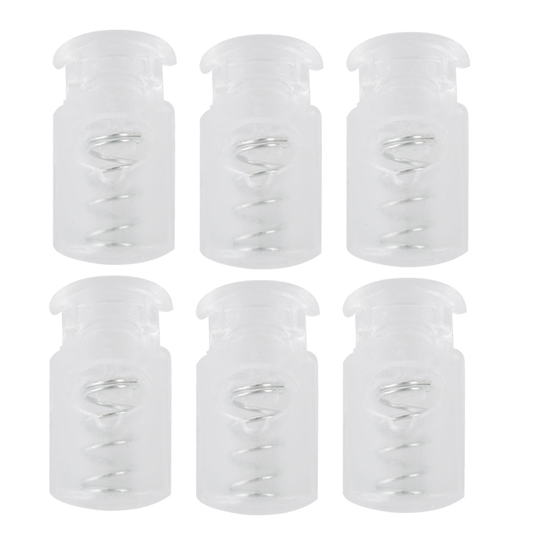 Harfington 6pcs Plastic Cord Lock Stoppers Spring End Toggle Fastener Slider Organizer