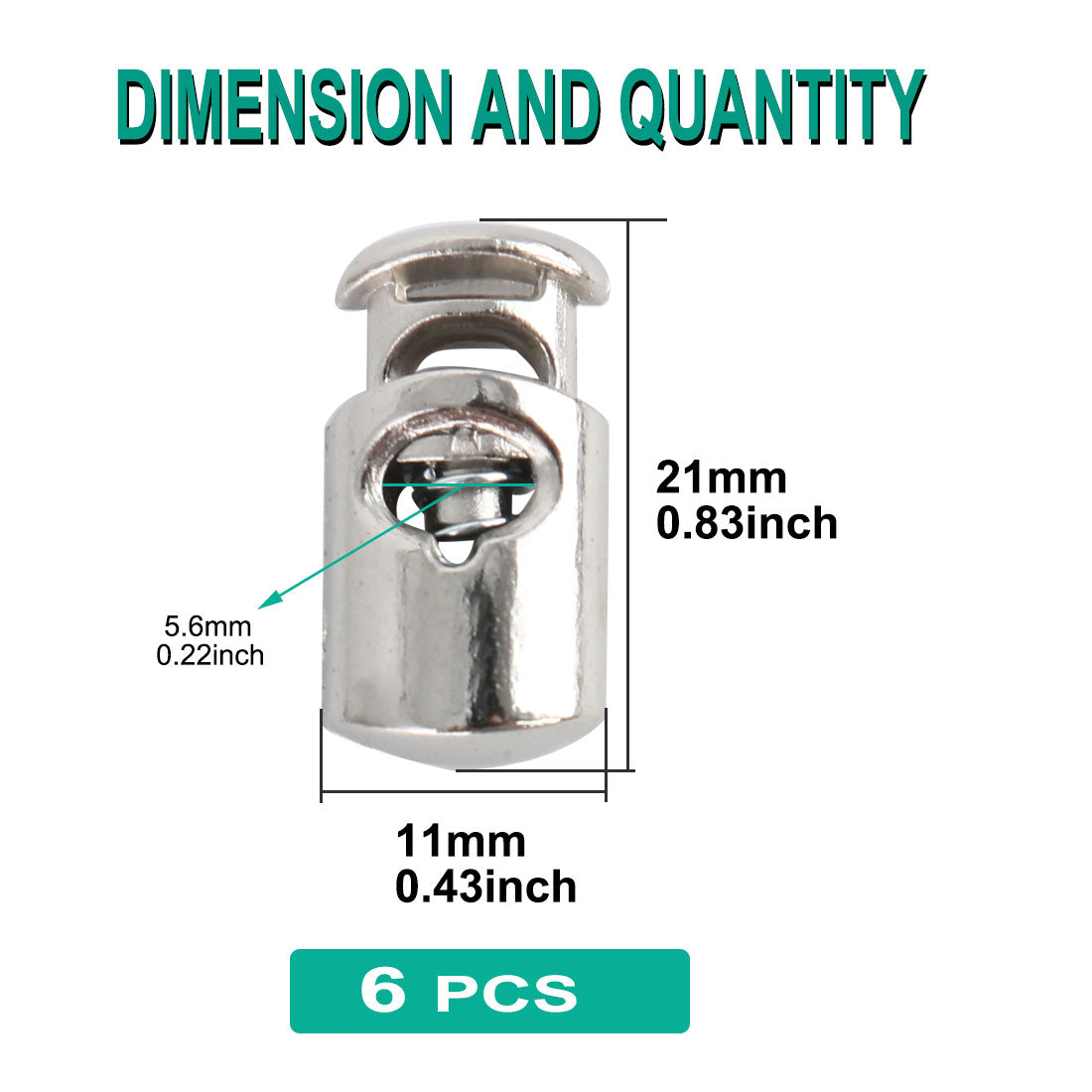 Harfington 6pcs Plastic Cord Lock Stoppers Spring End Toggle Fastener Slider Organizer