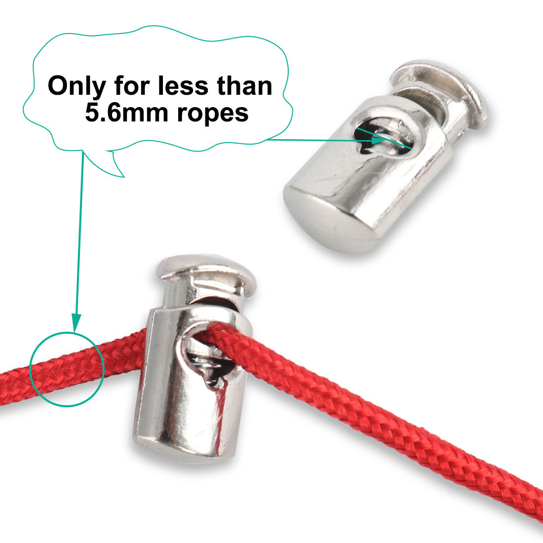 Harfington 6pcs Plastic Cord Lock Stoppers Spring End Toggle Fastener Slider Organizer