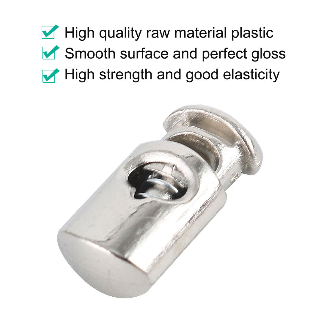 Harfington 6pcs Plastic Cord Lock Stoppers Spring End Toggle Fastener Slider Organizer