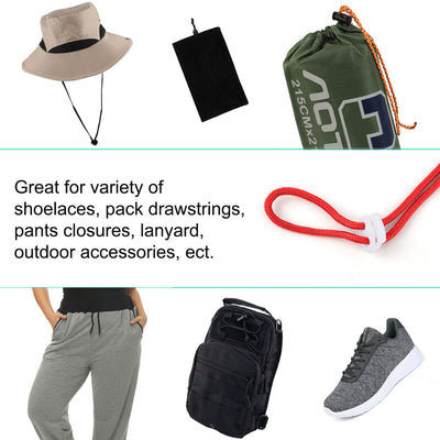 Harfington 50pcs Plastic Spring Cord Locks Double Hole End Rope Fastener Slider