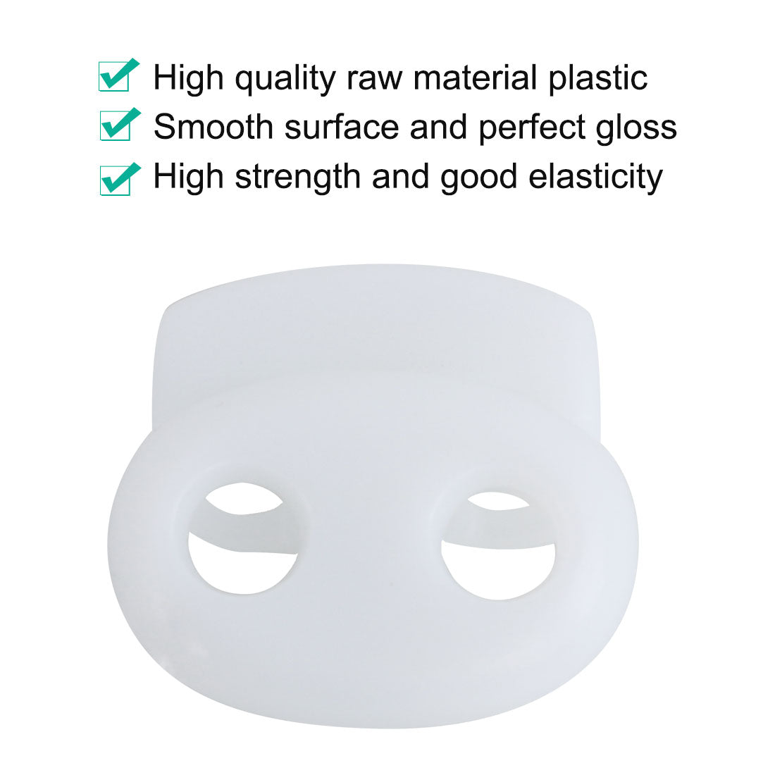 Harfington 6pcs Plastic Spring Cord Locks Double Hole End Rope Fastener Slider